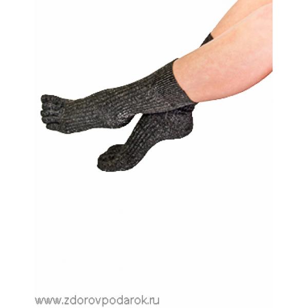 Носки с пальчиками, серые