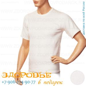 Теплая футболка для мужчин, ангорская шерсть белого цвета